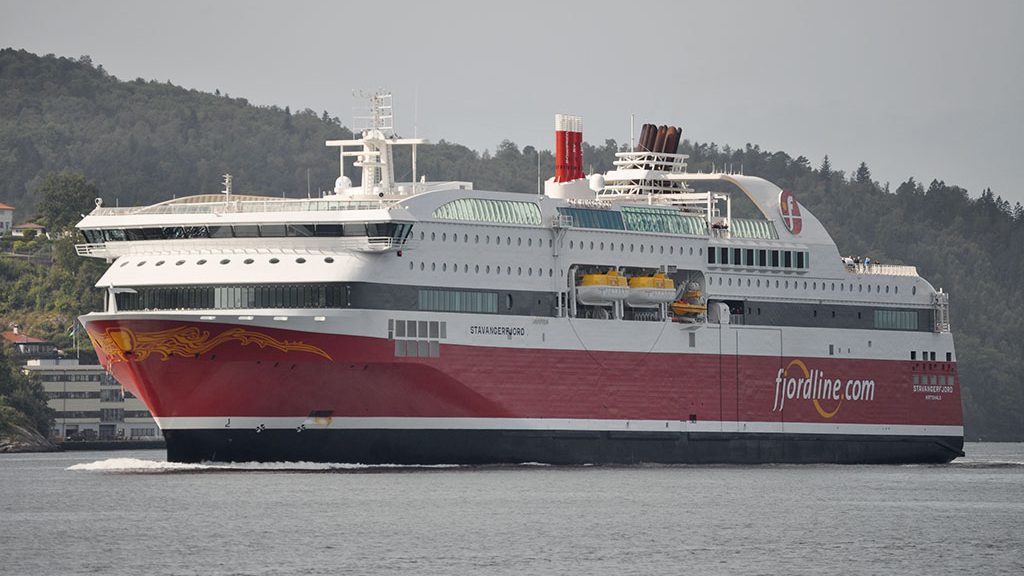 MS Stavangerfjord beim Einlaufen