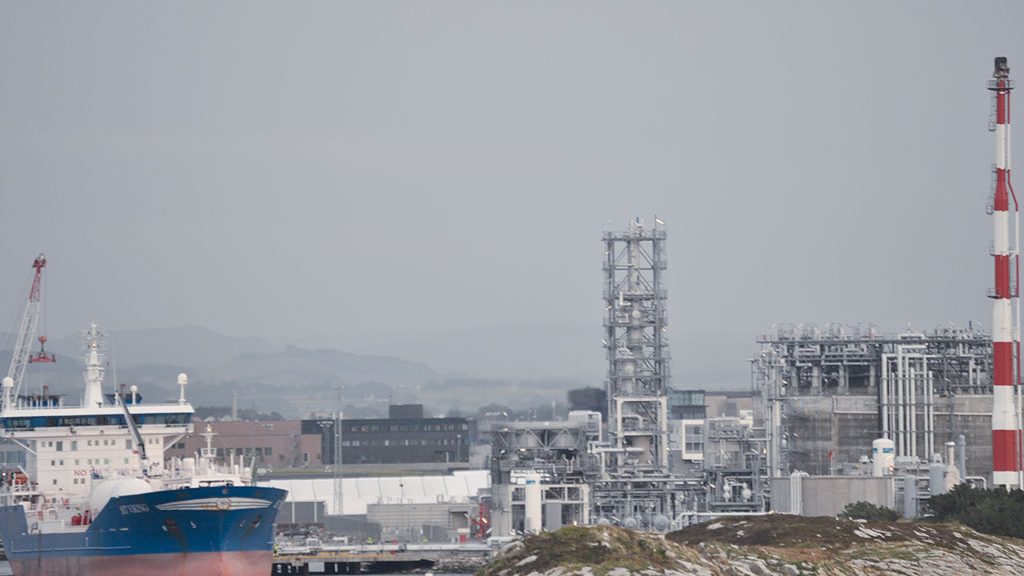 LNG terminal in Stavanger harbour