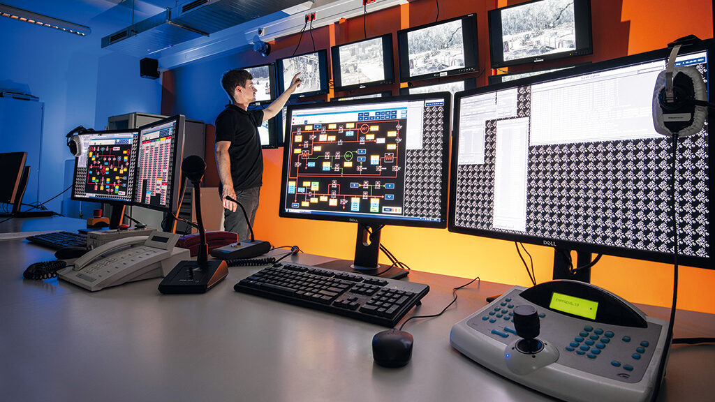 The test bed is controlled by a real-time computer system